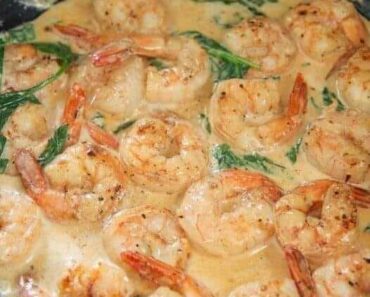 Creamy garlic shrimp