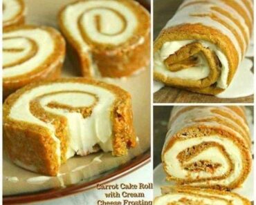 Carrot Cake Roll with Cream Cheese Filling