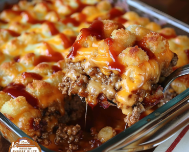 Cheesy Tater Tot Meatloaf Casserole